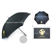 Parapluie droit de golf d&#39;impression de logo ouvert manuel (YSGO0007)